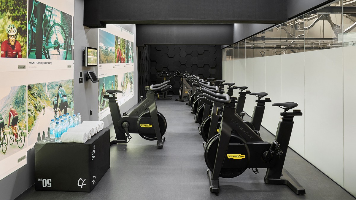 spin studio at the warnes bros gym